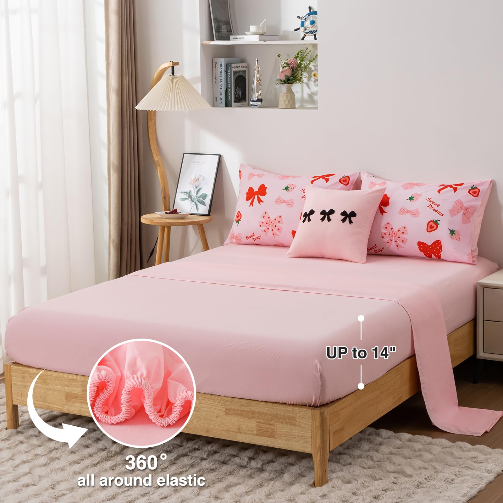 A Nice Night twin fitted sheet in soft microfiber for year-round comfort.