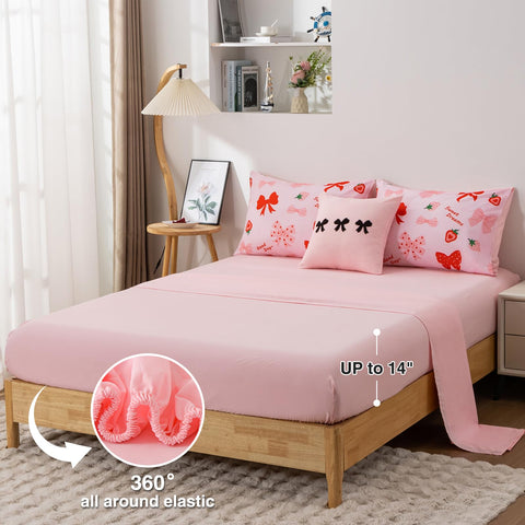A Nice Night twin fitted sheet in soft microfiber for year-round comfort.