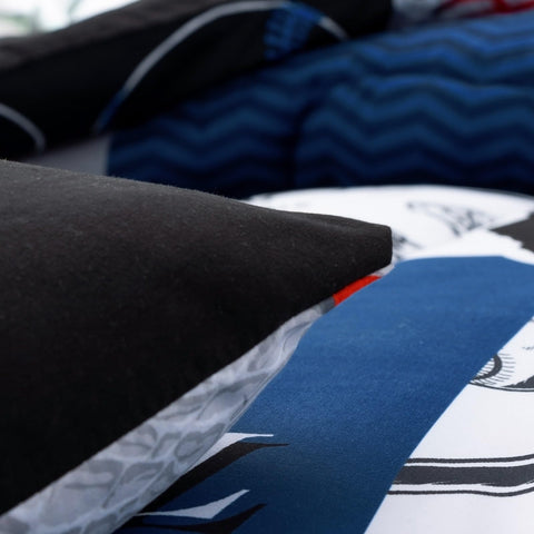 A Nice Night vacuum-packed bedding for compact storage and quick setup.