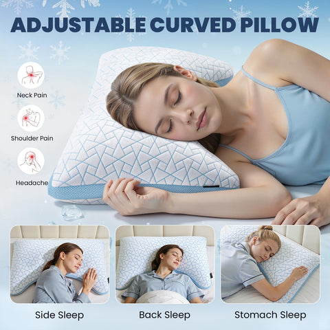 A-Pce cloud-like memory foam fill offering plush, customizable support