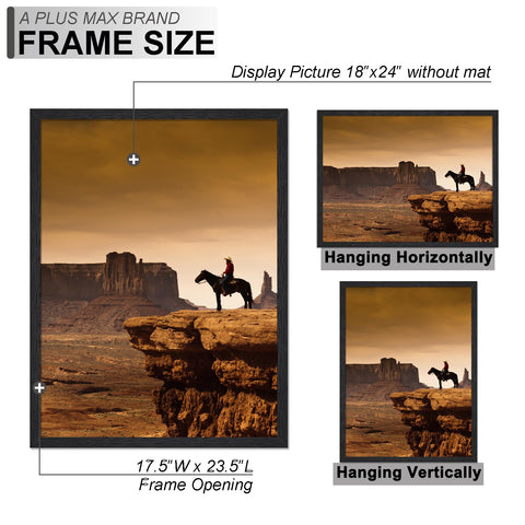 A PLUS MAX 18x24 frame edge detail showing clean lines.