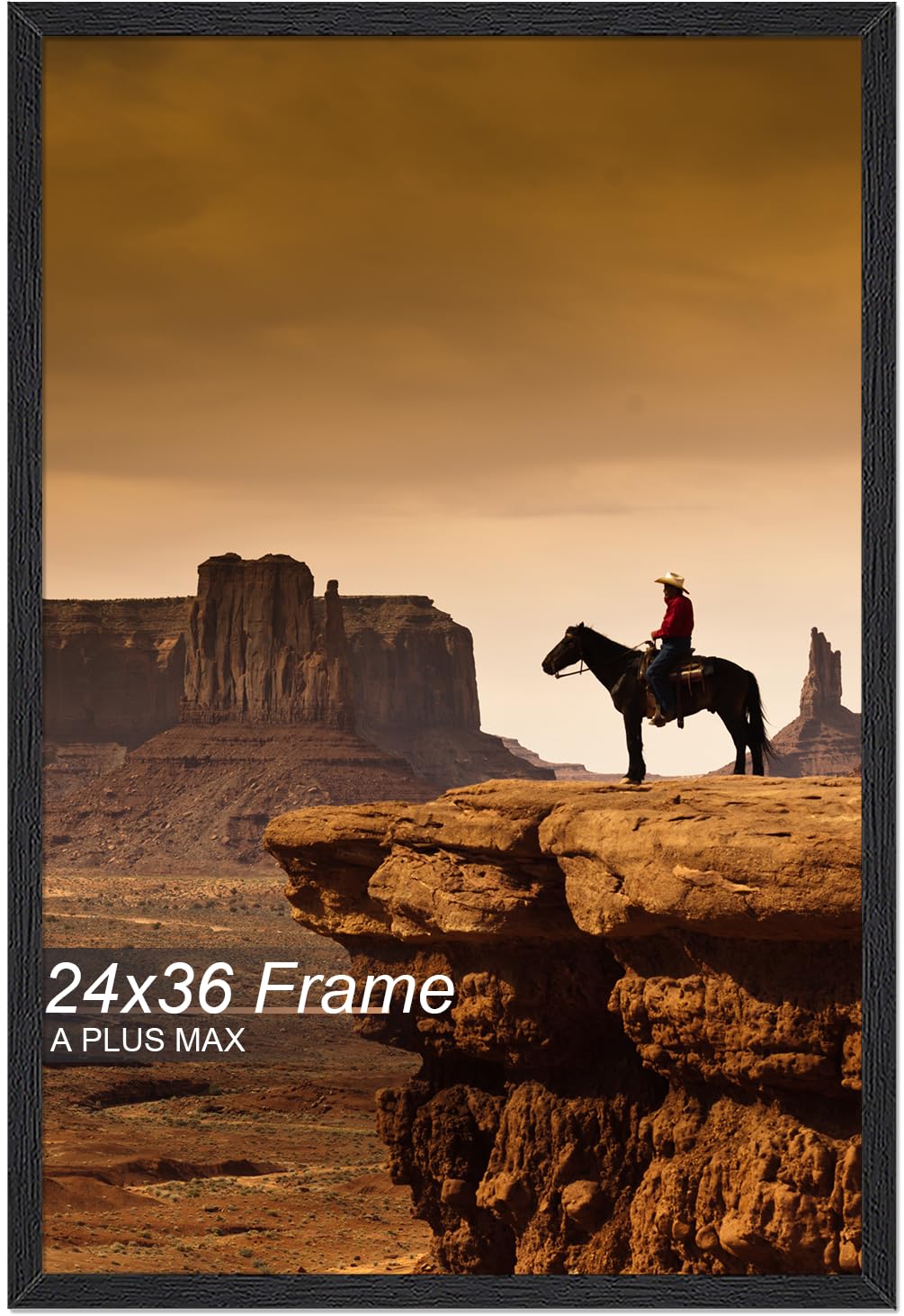 A PLUS MAX 24x36 frame front view for large prints with a clean black finish.
