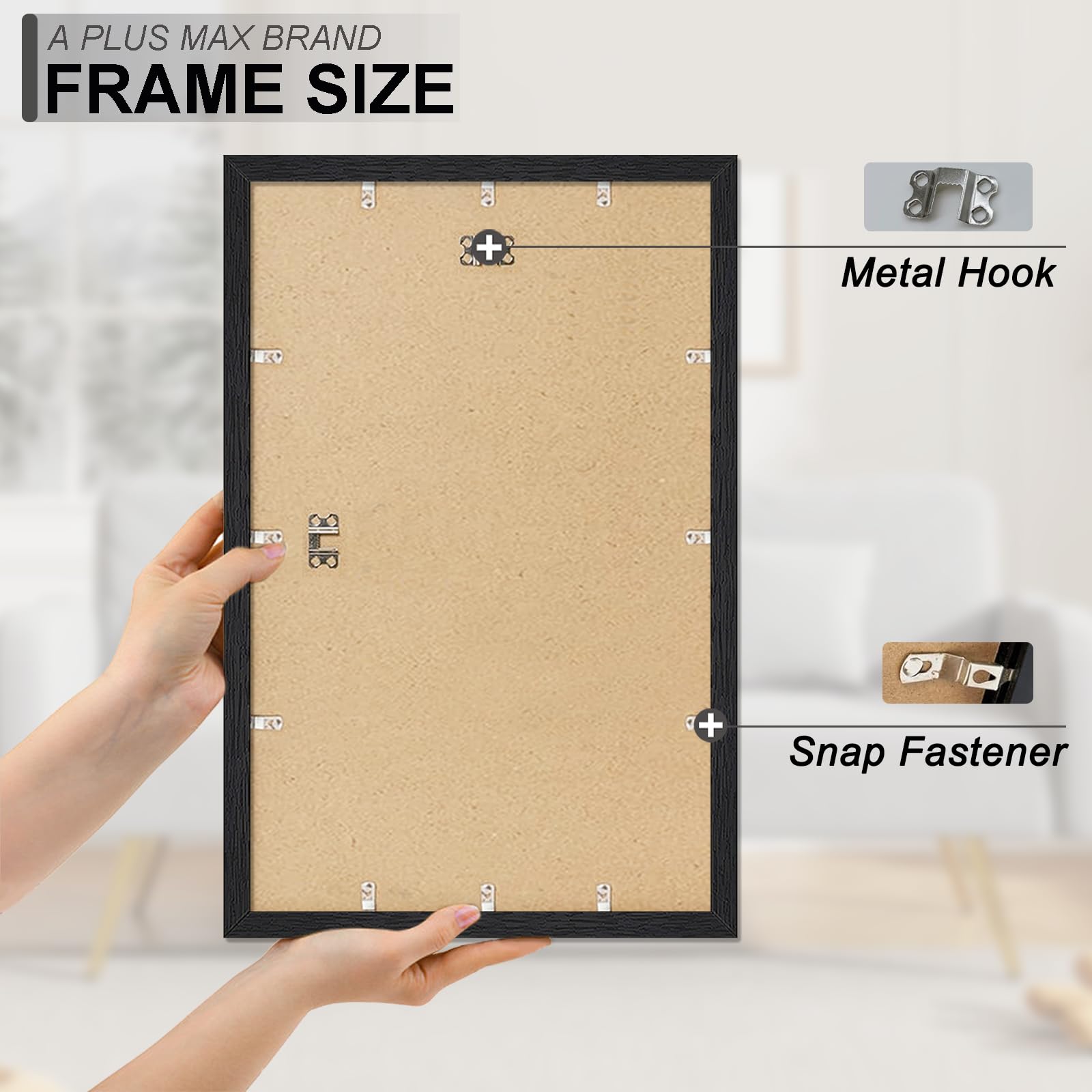A Plus Max wall-mount compatibility hinting at flexible hanging options.