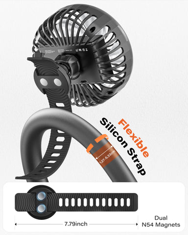 A2C Rechargeable Gym Fan 360-degree pivot directs air precisely.