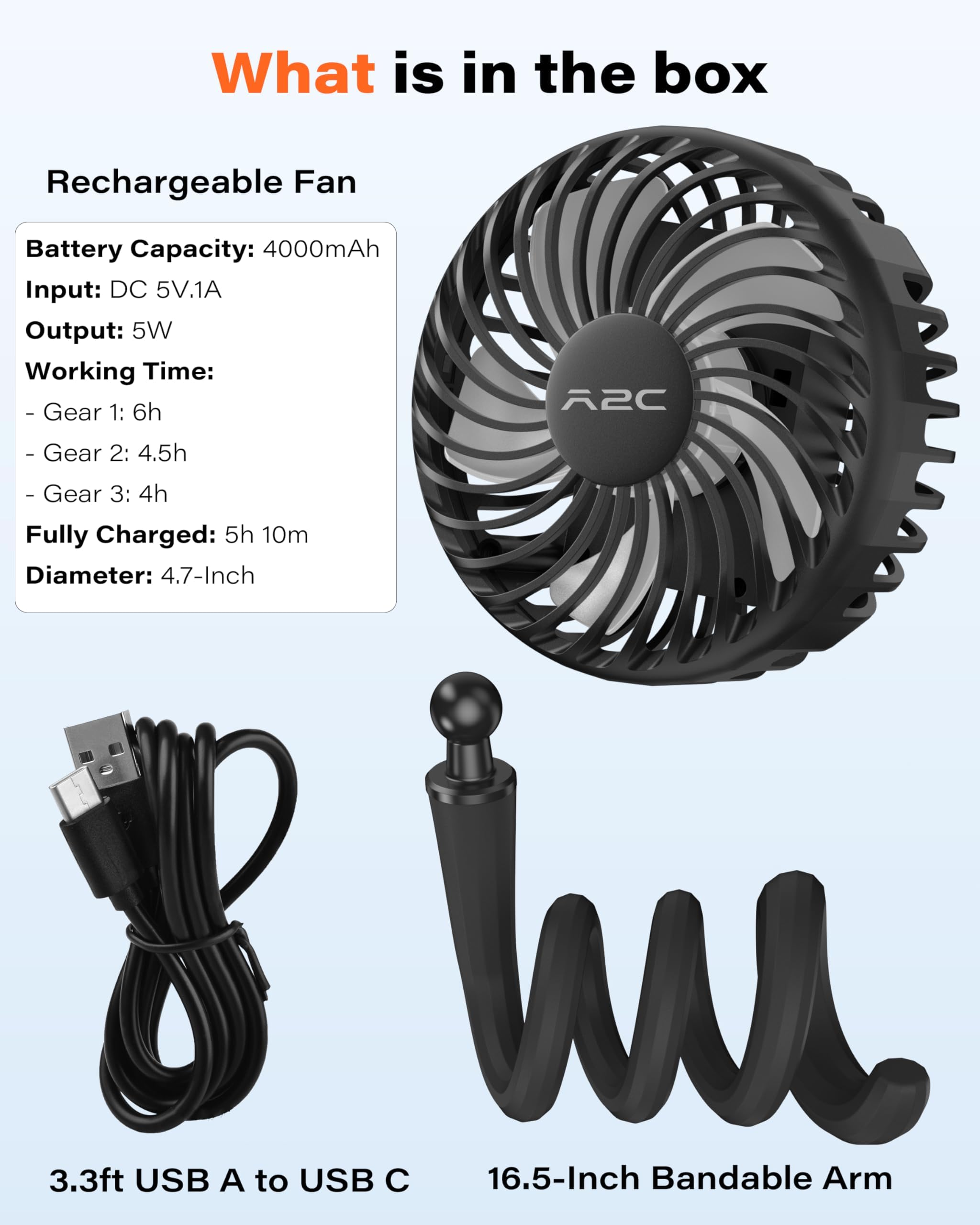 A2C three-speed settings tailor cooling intensity for any session