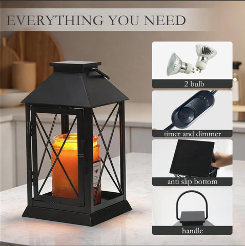 Aaffkaa Decorative lantern design complements modern and farmhouse interiors.