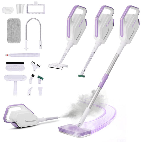 AAOBOSI steam mop main unit showing powerful, chemical-free cleaning on floors