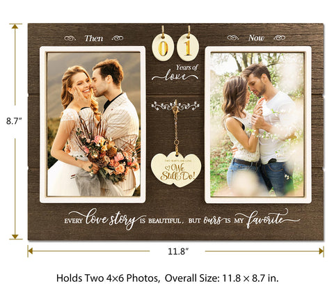 A'arkaJ frame showing two photos side by side for milestones