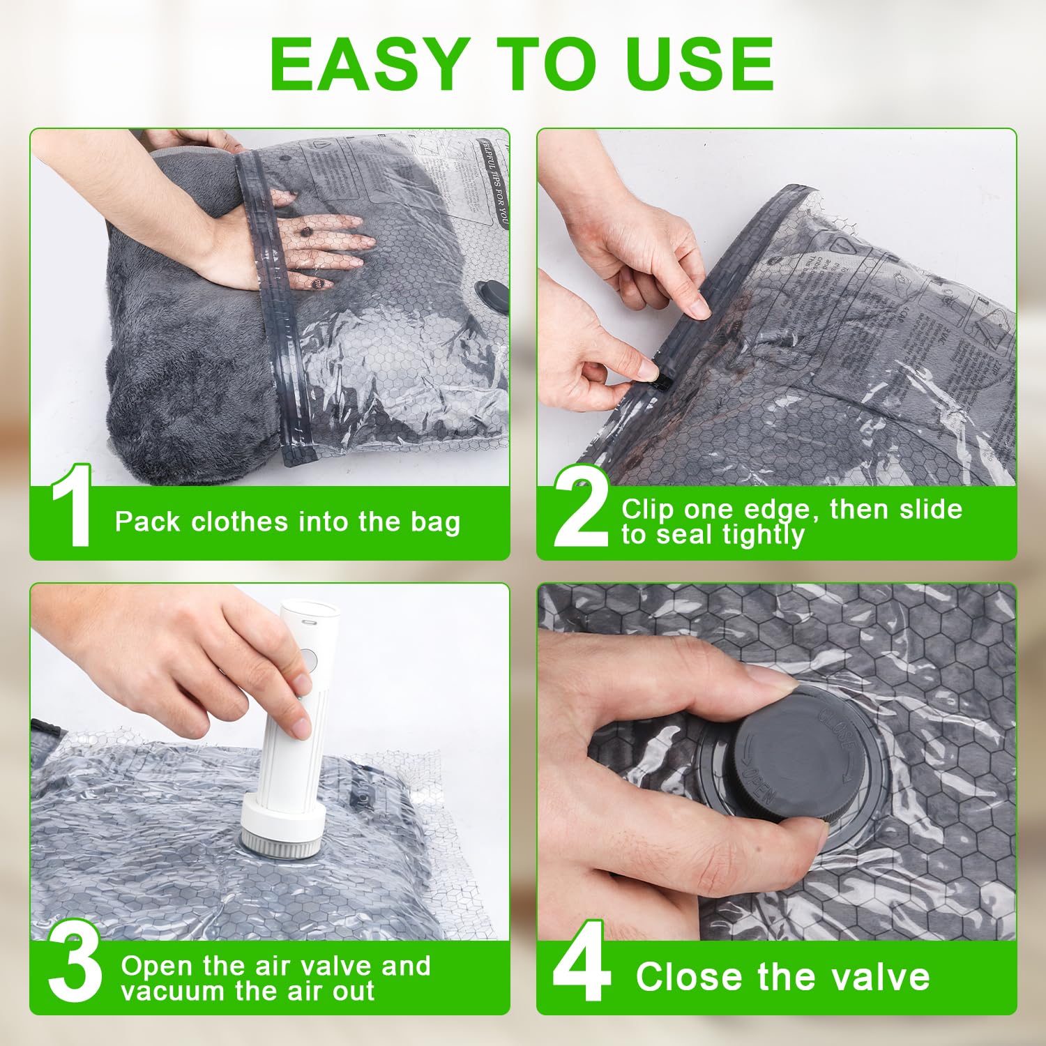 Great for closets and under-bed organization, reducing clutter.