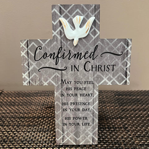 Abbey Gift wood cross with dove accent enhances faith-inspired home decor