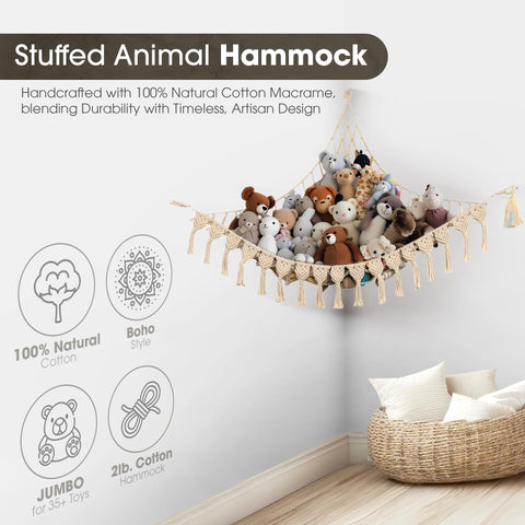 ABBY BABY corner display keeps stuffed animals organized and accessible.