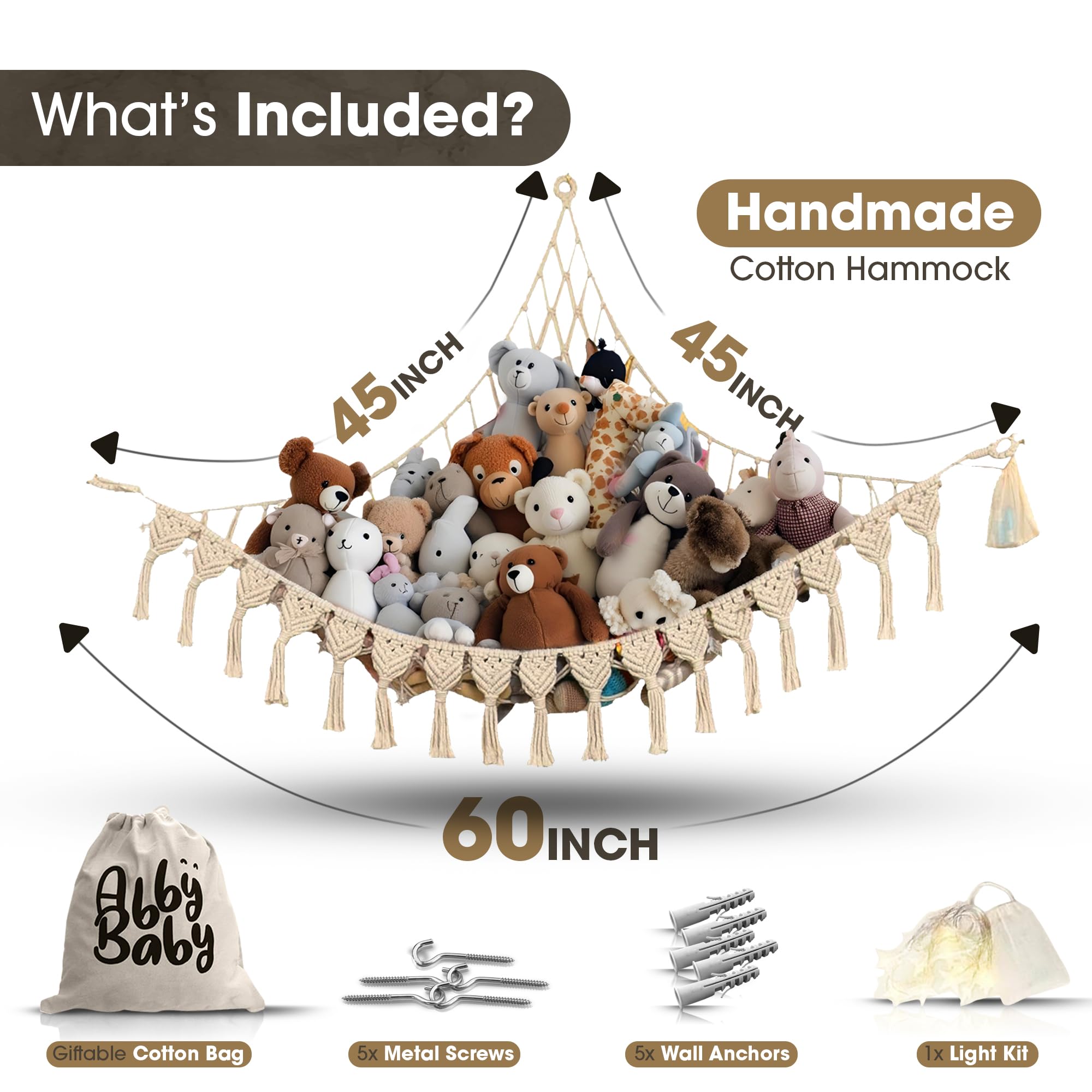 ABBY BABY LED star details illuminate plush collection softly.