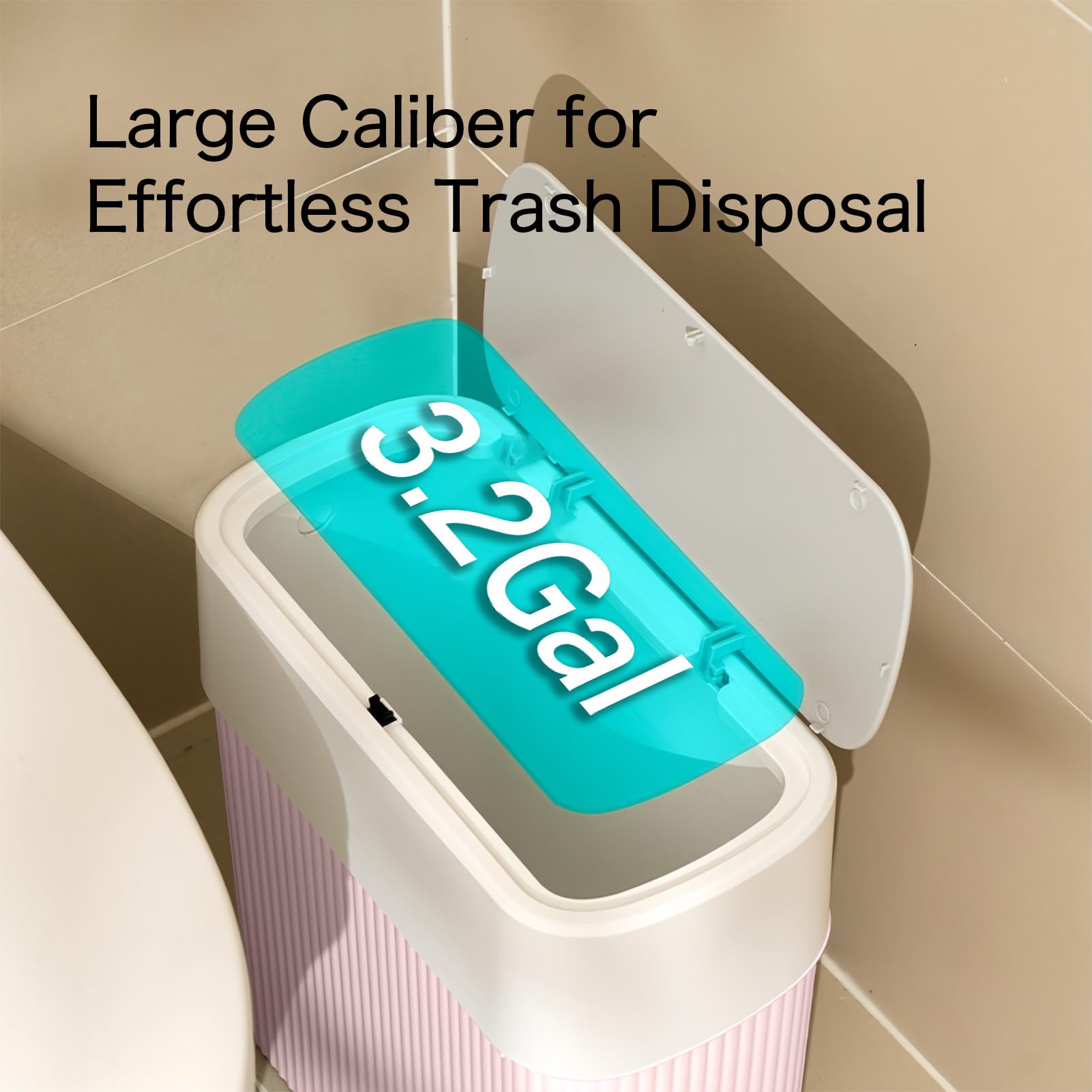 ABEETE hidden bag and privacy ring for neat trash concealment