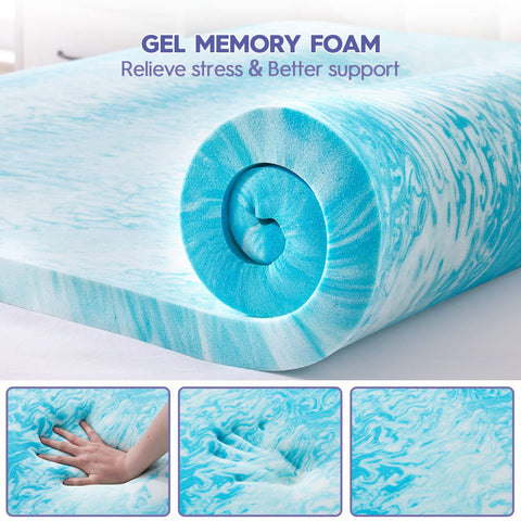 ABENE 1-inch down-alternative pillowtop pad provides extra softness.