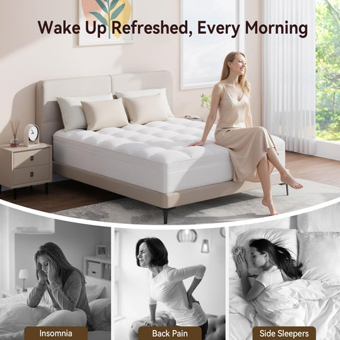 ABENE Queen Topper cooling layer promotes breathable sleep.