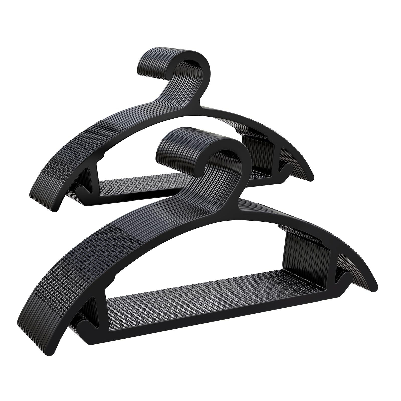 ABHENG 50 pack hangers with non slip grip protects delicate fabrics