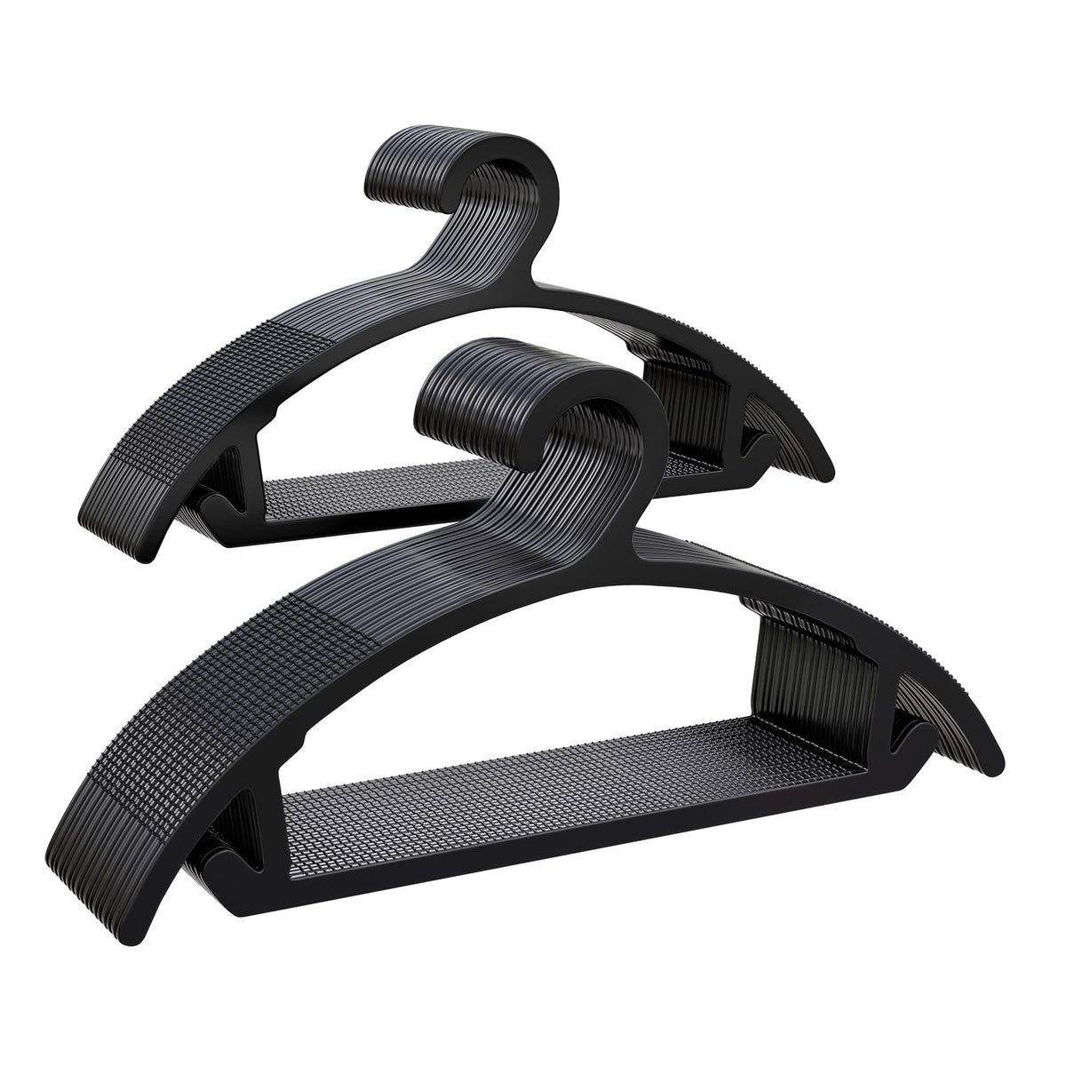 ABHENG 50 pack hangers with non slip grip protects delicate fabrics