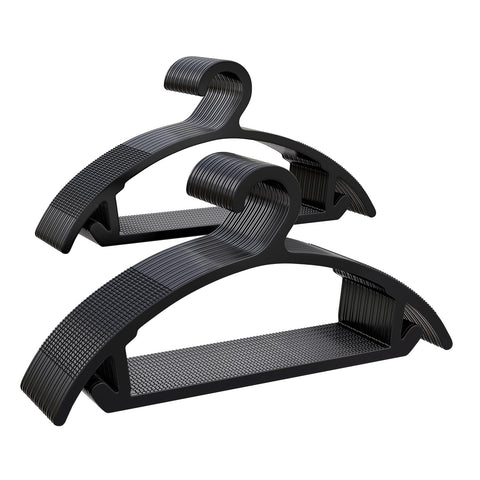 ABHENG 50 pack hangers with non slip grip protects delicate fabrics