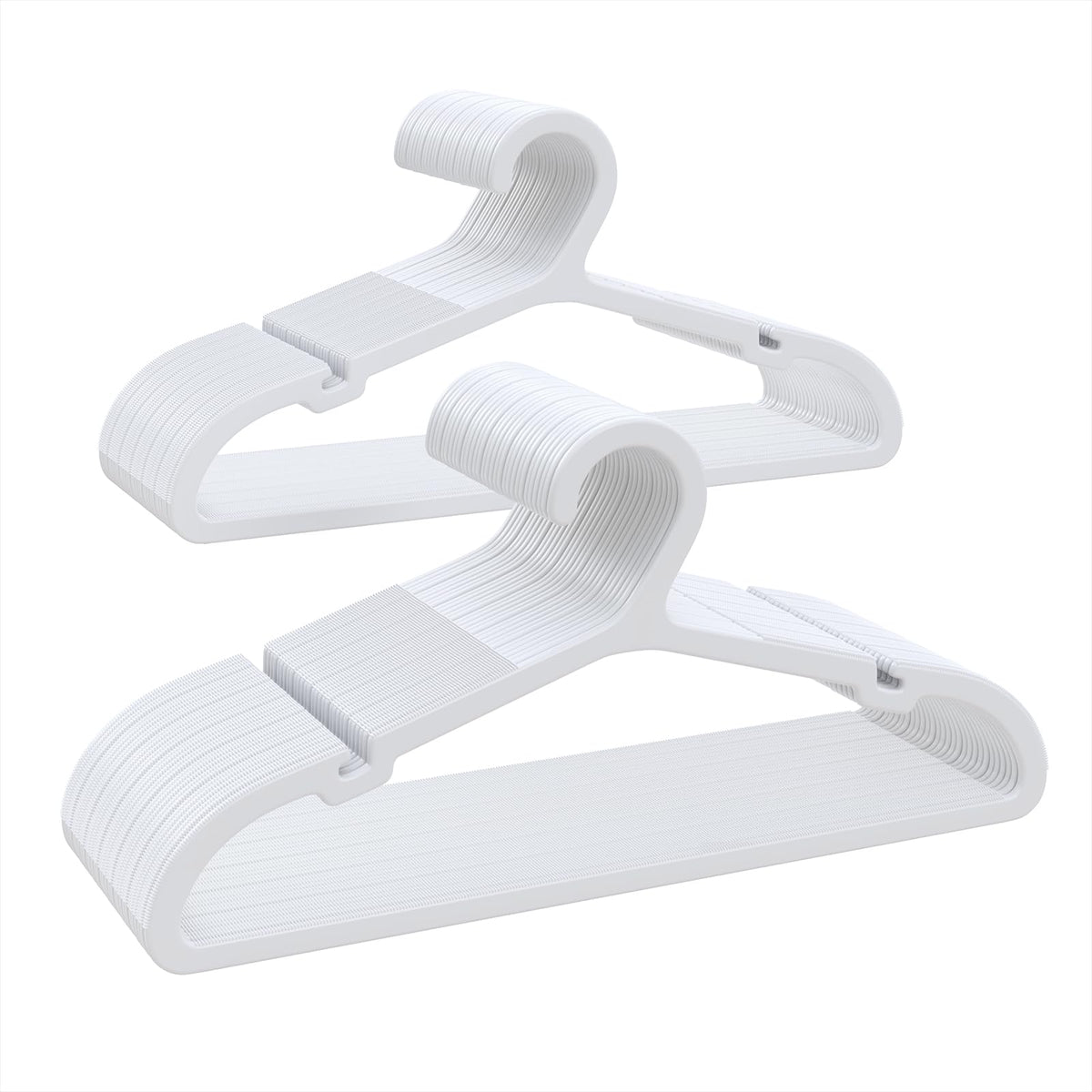 ABHENG kids hangers with non-slip shoulders keep shirts secure.