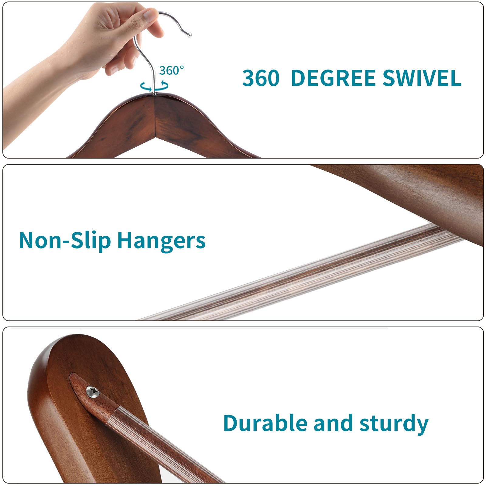 ABHENG hanger dimensions 17.3 inches wide by 9 inches high