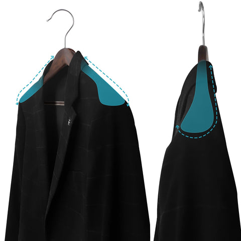 ABHENG solid wood hanger with non-slip trouser bar for secure pants