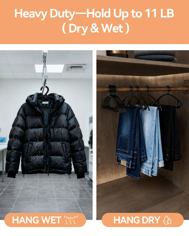 ABHENG TPR anti slip layer keeps clothes in place and wrinkle free