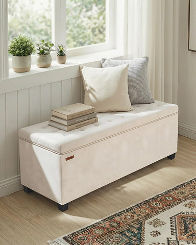 ABHENG velvet storage ottoman assembly in minutes with included tools