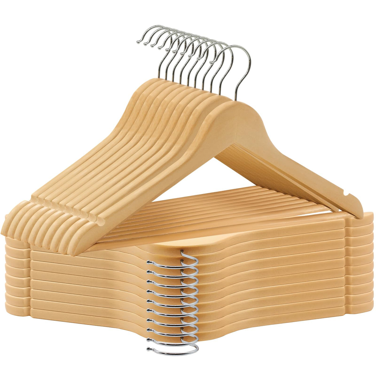 ABHENG wooden coat hanger with natural texture for upscale closets