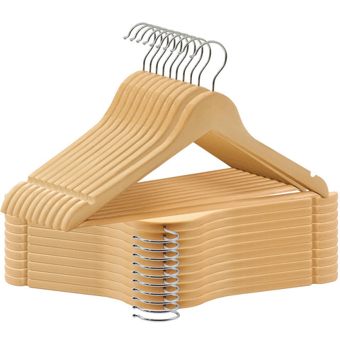 ABHENG wooden coat hanger with natural texture for upscale closets