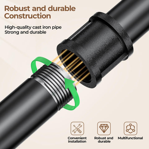 Abiglifty matte black finish complements modern decor and resists rust