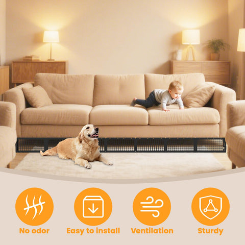 Abiglifty couch blocker durable ABS construction resists impacts and chewing.
