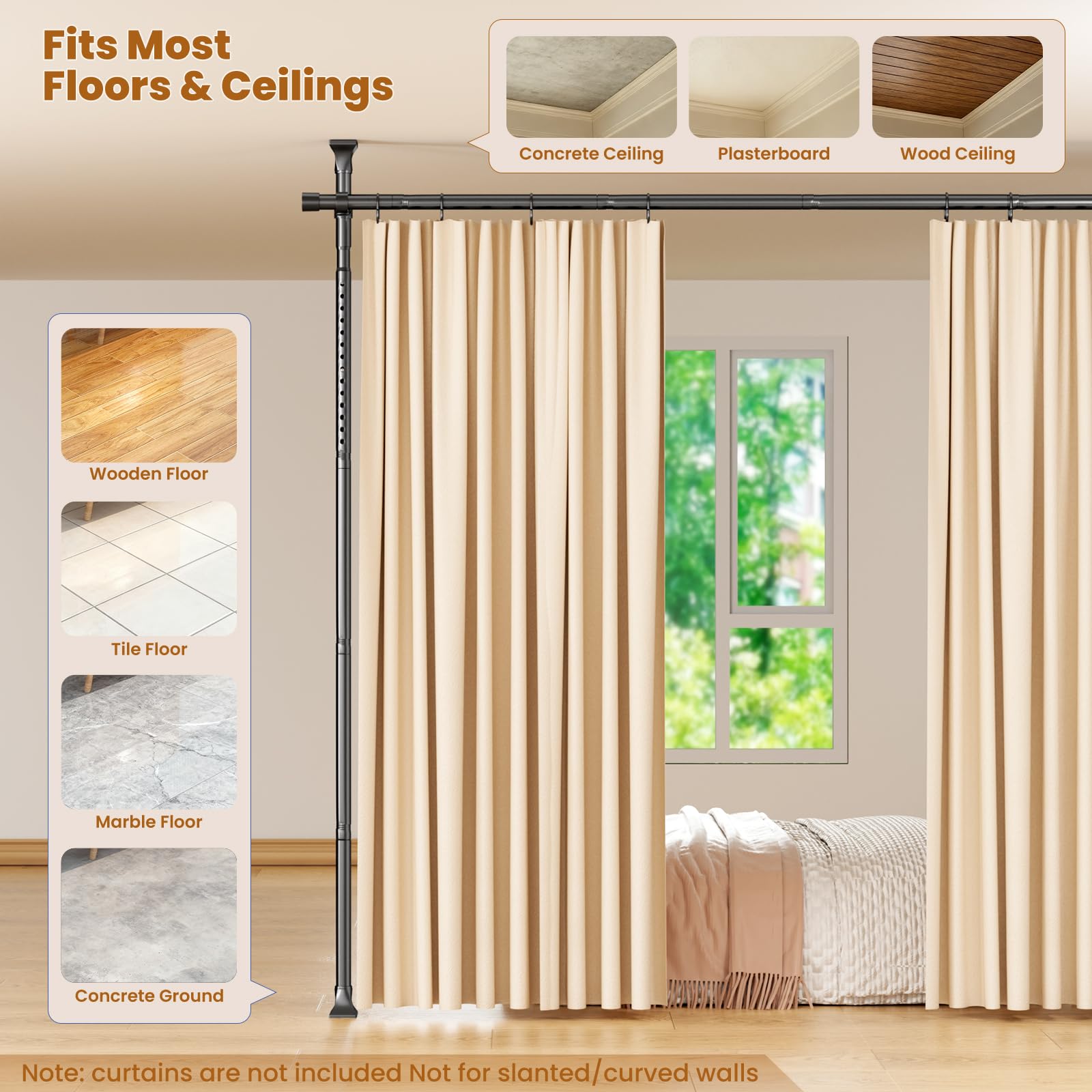 Abiglifty portable setup ideal for quick room reconfiguration and sun control