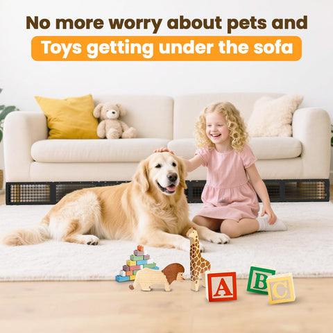 Abiglifty under-couch blocker easy-clean washable keeps the barrier fresh.