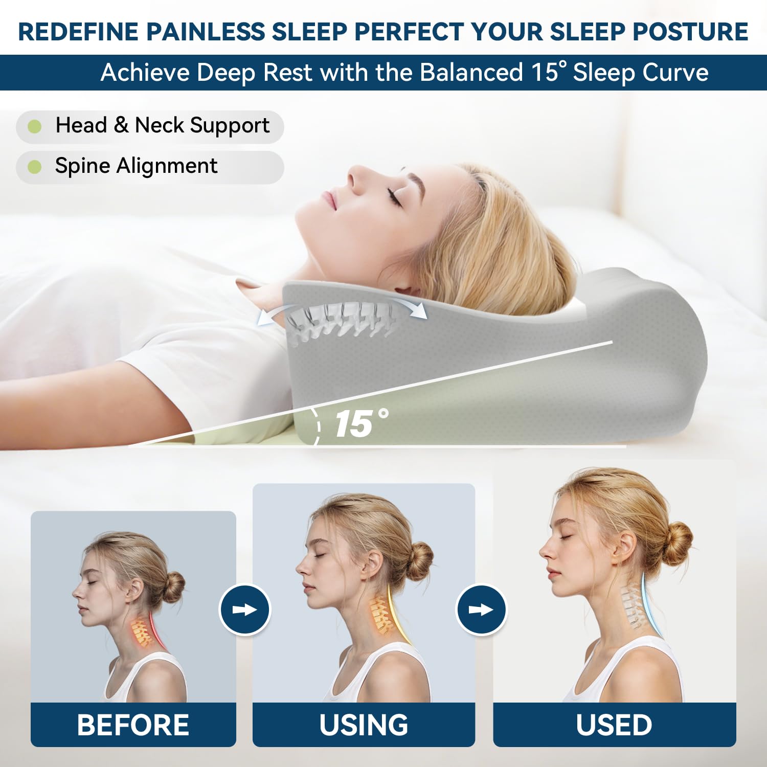Ablegrid removable pillowcase closeup showcasing skin-friendly, breathable fabric.