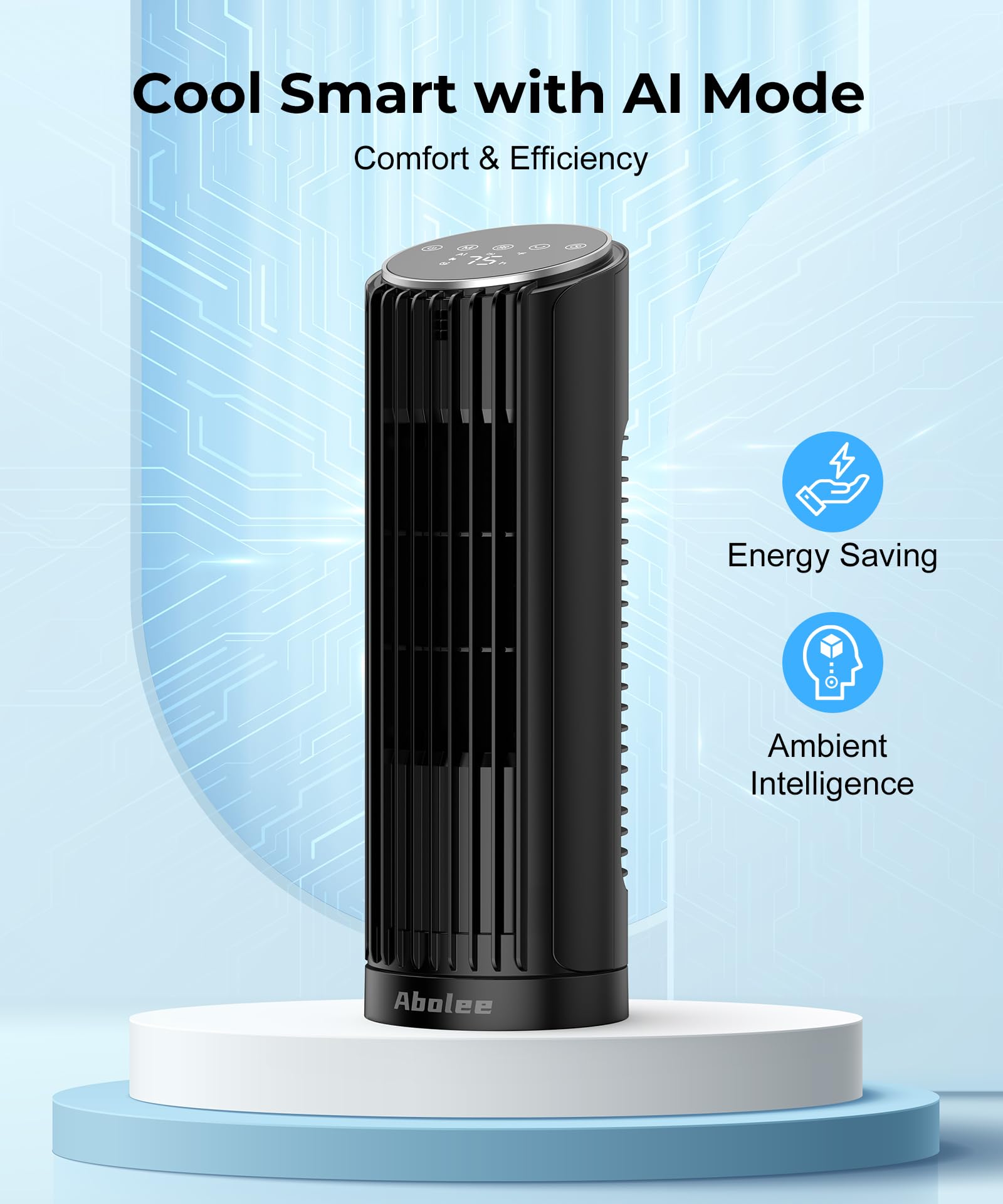 Abolee operates quietly at 25 dB for peaceful nights and focus.
