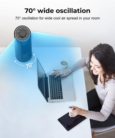 Abolee fan operates quietly below 29dB for peaceful spaces.