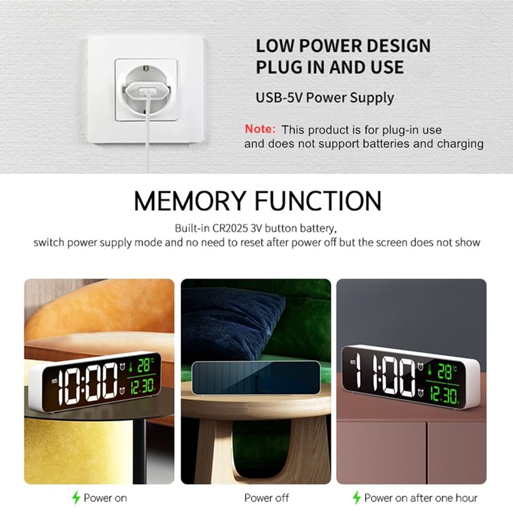 Abovsare digital clock suitable for dorm rooms and offices