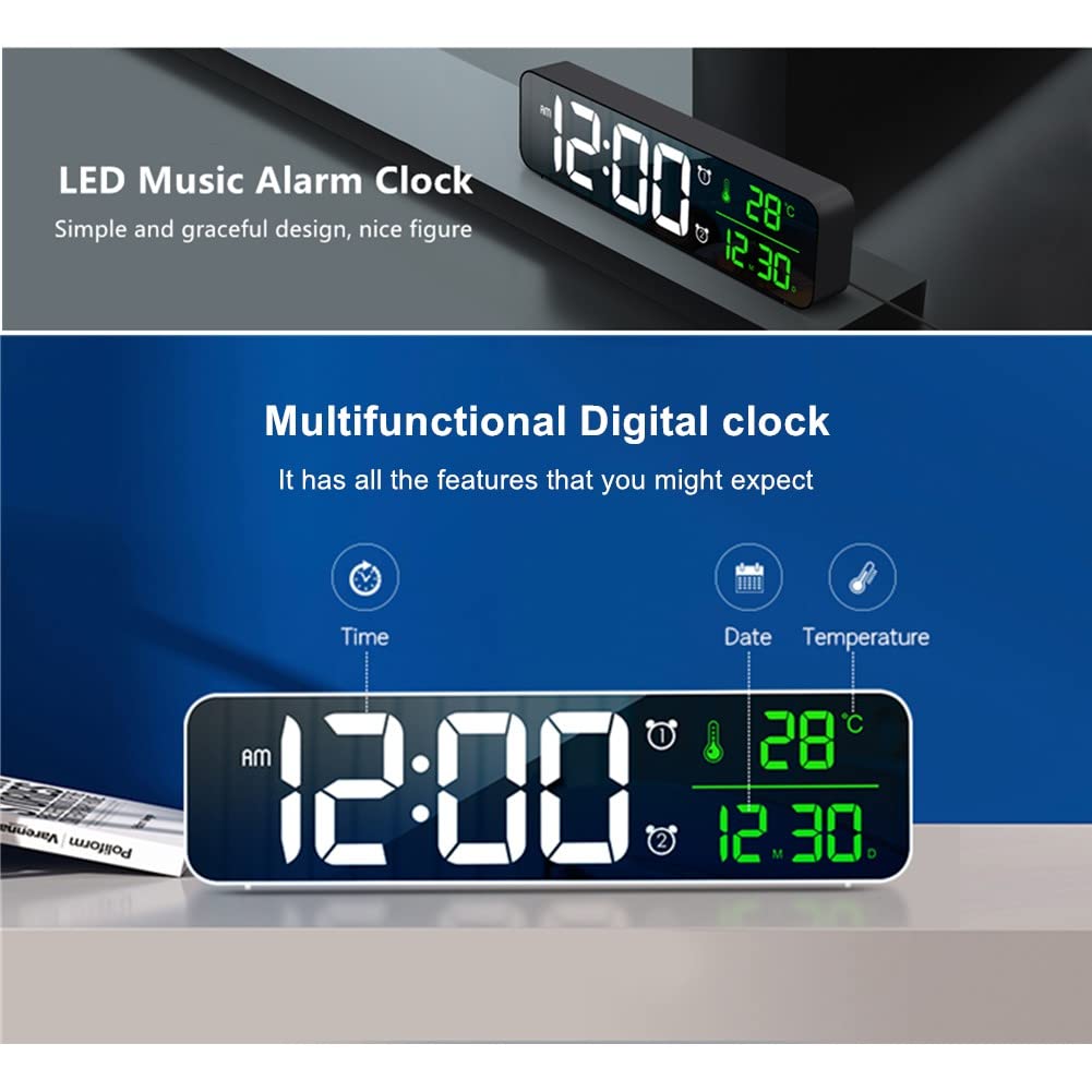 Abovsare digital clock large display on desk with automatic brightness for comfortable viewing
