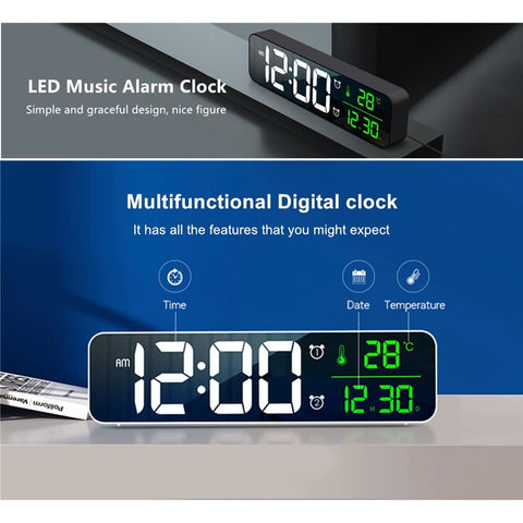 Abovsare digital clock large display on desk with automatic brightness for comfortable viewing