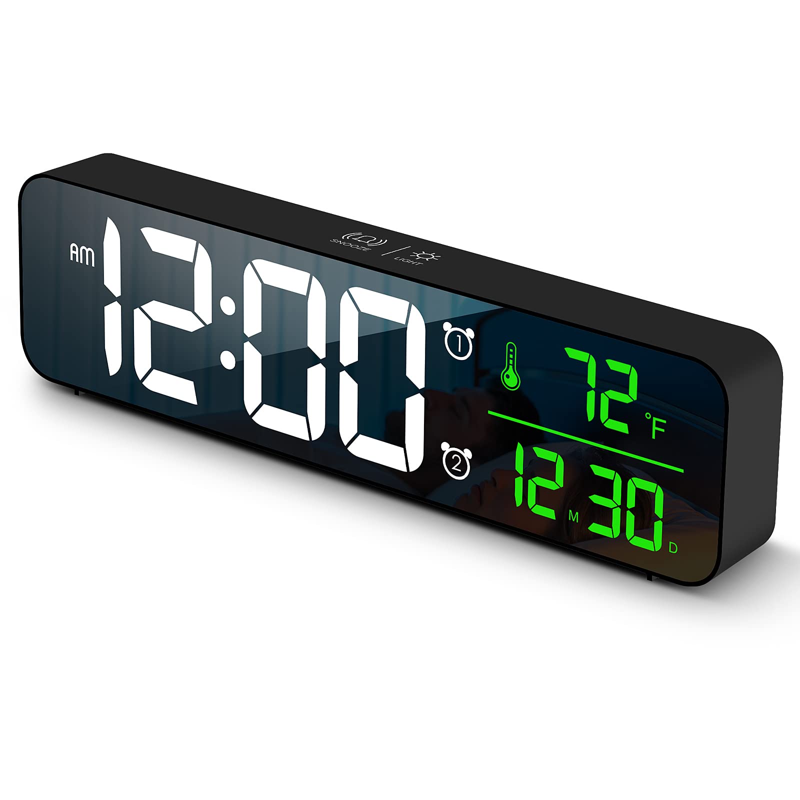 Abovsare digital clock large display front view for clear visibility from across the room