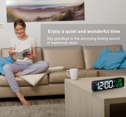 Abovsare digital clock large display memory function preserves time after power loss