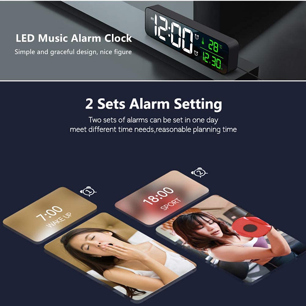 Abovsare digital clock large display wall-mount setup for easy wall placement