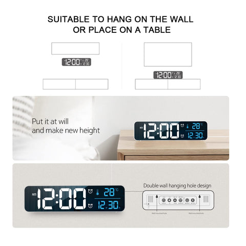 Abovsare digital clock complements living room decor and style