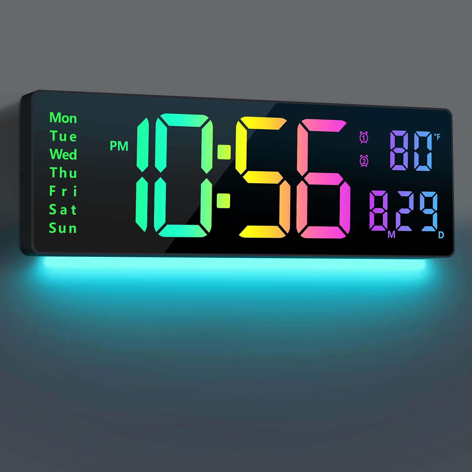 Abovsare digital wall clock with a 16-inch display for clear visibility across the room.