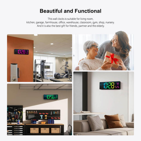 Abovsare 16-inch clock blends with living rooms, offices, and classrooms.