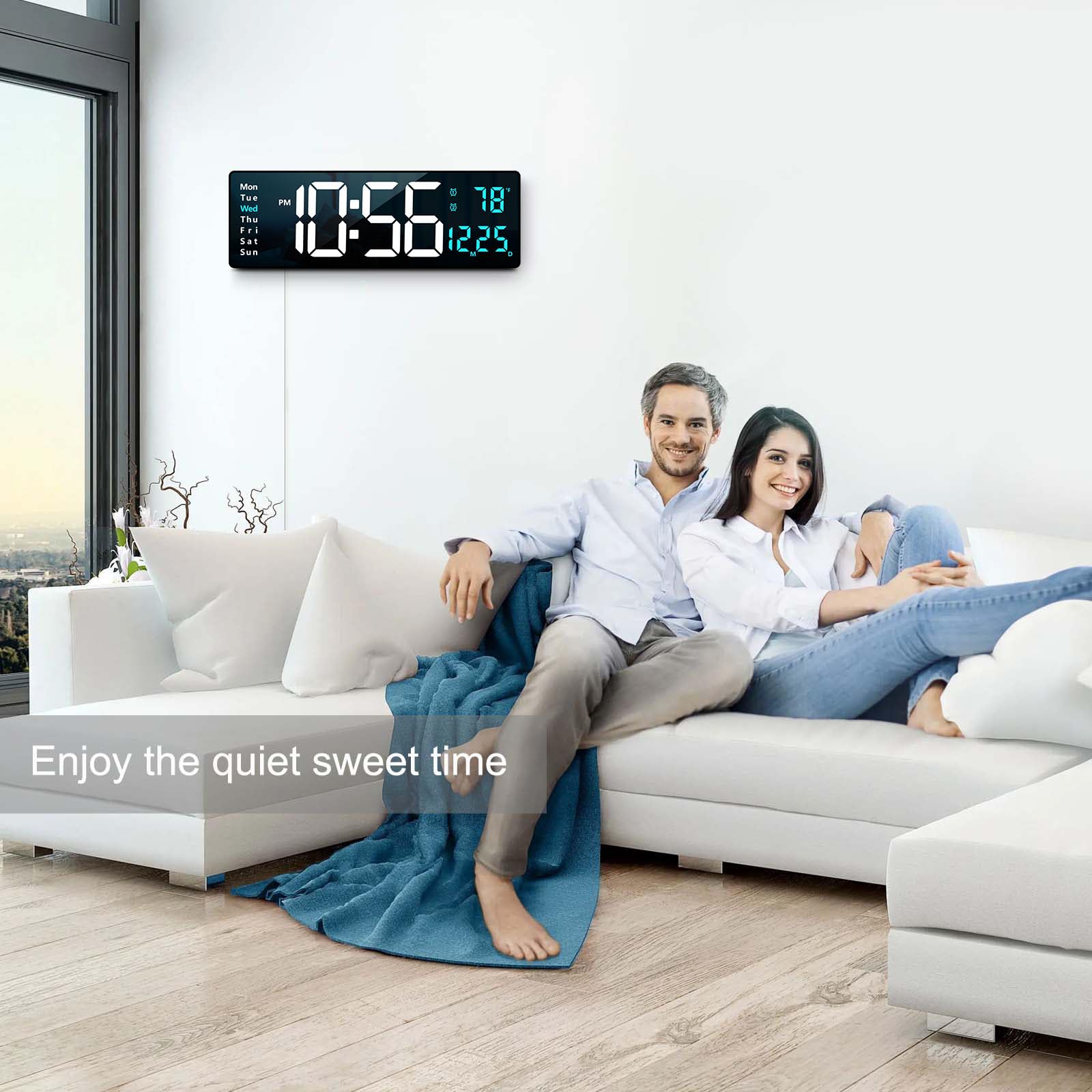Abovsare living room decor wall clock enhancing space with a practical display