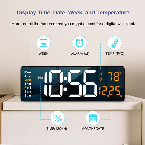 Abovsare plug-in clock requires USB power adapter for continuous operation.