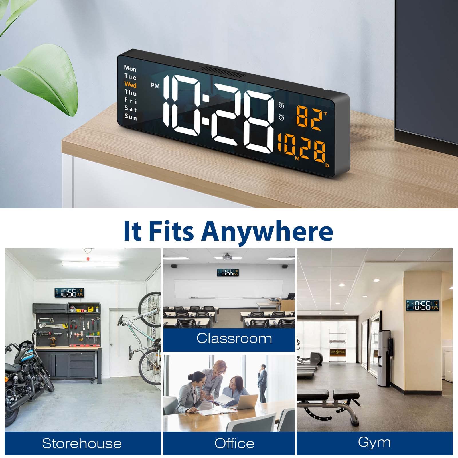 Abovsare versatile living room clock ideal for home or office decor.