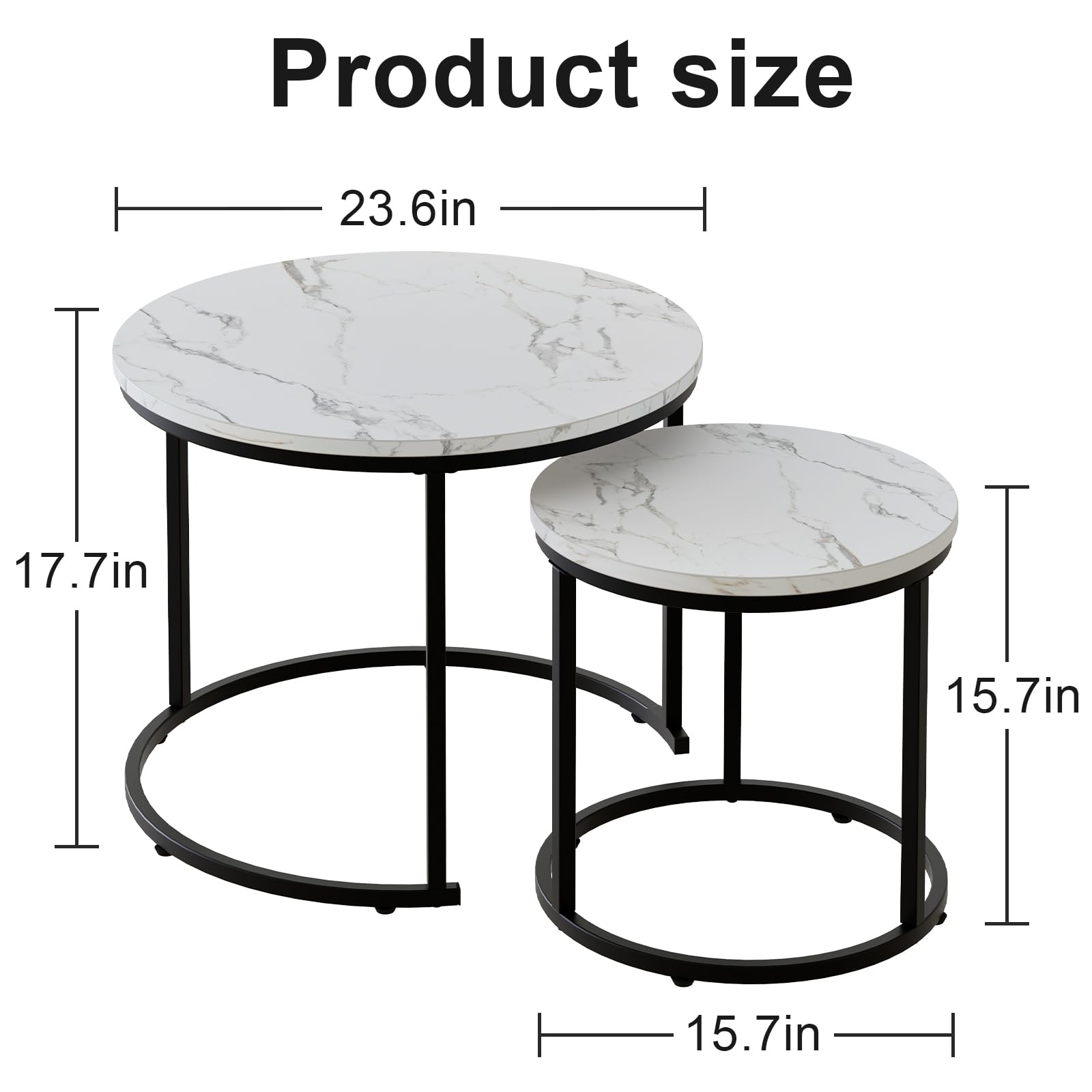 aboxoo semi-circular leg design coffee table supports stable placement.