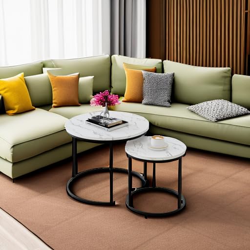 aboxoo waterproof and scratch-resistant faux marble top for everyday use.